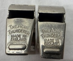 VINTAGE WHISTLE LOT OF 12 THE ACME THUNDERER – Umpire Referee 70s