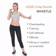 Runtasty Essential Metal Safety Whistle 2-Pack with Adjustable & Light Gray