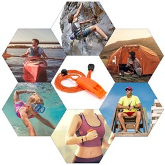Hipat Emergency Whistle, Super Loud Floating Whistle with Small, Orange A