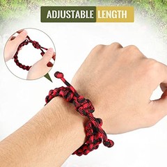 12 Pcs Paracord Bracelets Adjustable Survival Bracelet Paracord Survivor