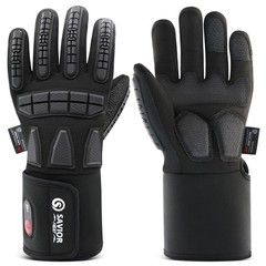 SAVIOR HEAT Heated Work Gloves for Men & Women, 7.4V Small, Black