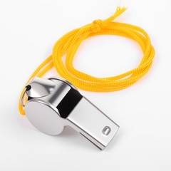48PCS Stainless Steel Sports Whistles with Gold Lanyard – Loud Crisp Sound Wh…