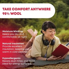 Military Wool Blanket 95% Wool Washable Perfect Outdoors Picnics Travel Car &