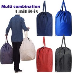 Washable Travel Laundry Bag with Handles and Drawstring (2 L, Grey 2 pack