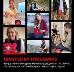 Protect Life Survival First Aid Kit for Home/Business, Camping Survival, 160pcs