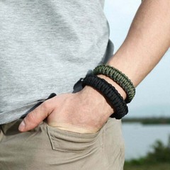 Emergency Camping Rescue Gear Paracord Survival Bracelet Wristband Military