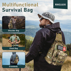 Survival Kit, 262Pcs Survival Gear and Supplies with First Aid Kit Pouch and Cro