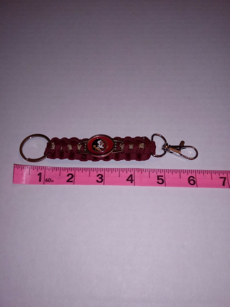 FLORIDA STATE SEMINOLES PARACORD KEYCHAIN NEW NO TAGS. BUY 2 GET 1 FREE!!