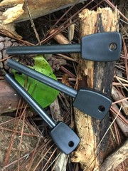 3 PCS Tactical Ferro ( Ferrocerium ) Rods, Bushcraft Flint Fire Starter with …