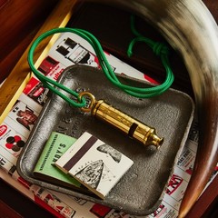 Brass Whistle with Keychain Ring – Loud Two Tone 102dB Whistle for Coaches, R…