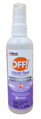 Off! Insect Repellent Clean Feel Bug Spray 4oz 20% Picaridin Kids & Adult