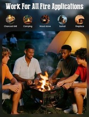160-Count Fire Starter Squares for Campfires, BBQ, Fire Pits & Grills – Quick Li