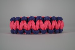 550 Paracord Survival Bracelet Cobra Purple/Pink «Made in the USA»
