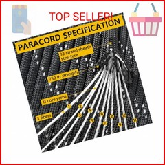 750Ib Reflective Paracord Rope, para Cord Lanyard, Parachute Spool Cord