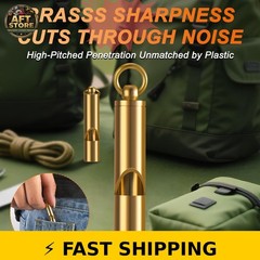 Upeckaroo Brass Emergency Whistles 2 Pack – Loud Safety Whistle