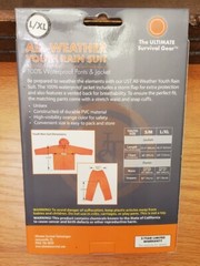 UST Ultimate Survival Tech Reflective Youth Rain Suit L/XL «Free Shipping»