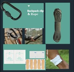 Ultimate Emergency Survival Kit 38 PCS Outdoor Camping Hiking Tactical First Aid