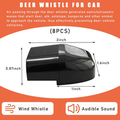 8 PCS Deer Whistles for Car, Automotive Deer Warning Whistle Devices, Animal War