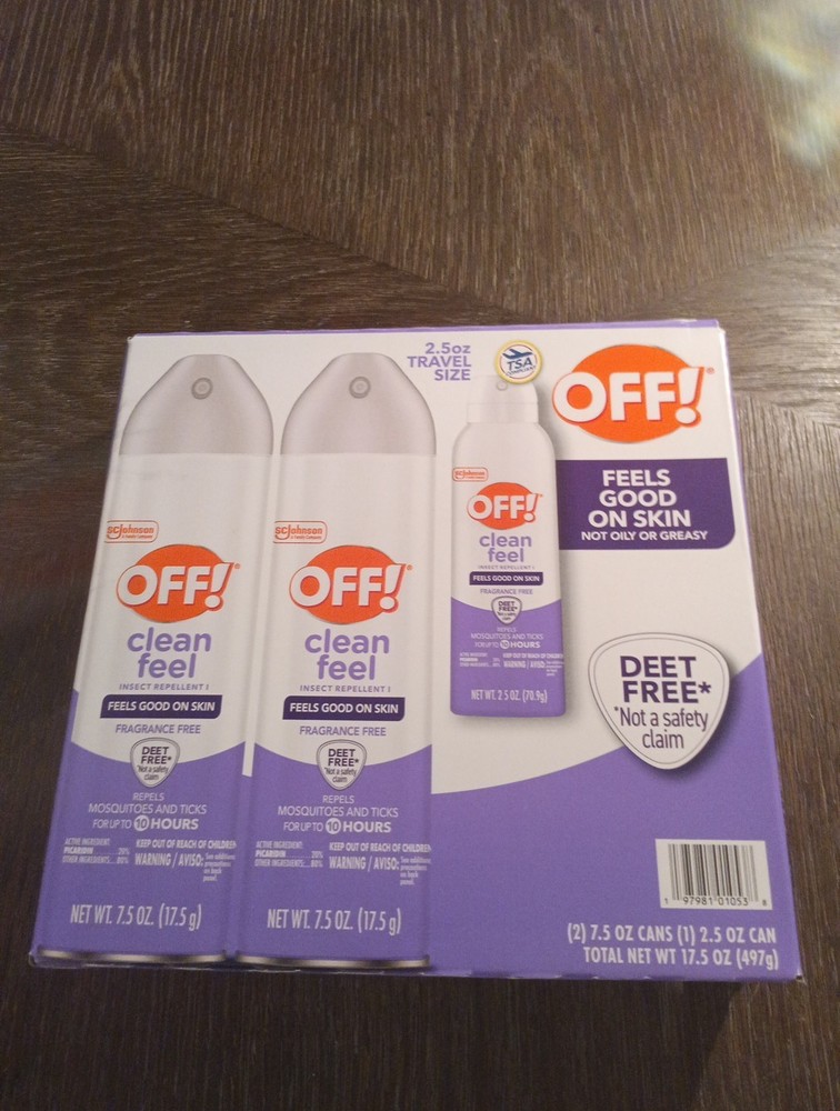 OFF! Clean Feel Mosquito & Tick Repellent Picaridin DEET-free Bug Spray Set