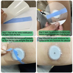 Latex Free Hypoallergenic Waterproof Freestyle Libre 2 Sensor Covers 55 Pack