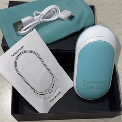 Karecel Rechargeable Electric Hand Warmer Blue Silver Dual Color Portable