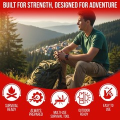 12-Pack Paracord Survival Bracelets Quick-Release Clip