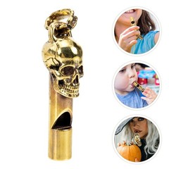 Metal Skull Whistle Portable Outdoor Whistle Loud Crisp -Saving Tool
