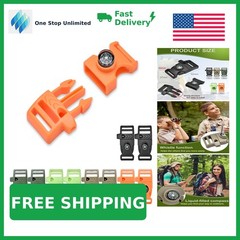 CooBigo 10 Pack 3/4 Inch Assorted Paracord Bracelets Buckles, Plastic Compass…