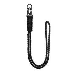 Paracord Lanyard, 550 Heavy Duty Keychain Necklace Lanyard (Black)