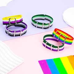 Nanafast LGBT Rainbow Wristband for Women, Men – Adjustable Pride Bracelet fo…