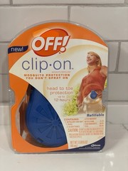 Off! Clip-on Fan Mosquito Protection Repellant 12 Hours Refillable Odorless New