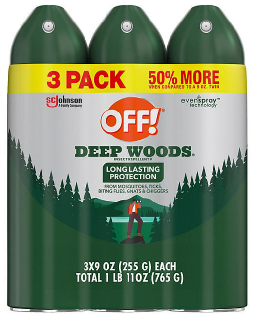 THREE PACK OFF! Deep Woods Long Lasting Insect Repellent 9oz CANS FREE SHIPPING!