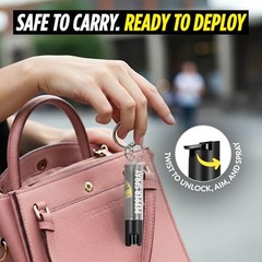 Police Edition Pepper Spray Keychain Self Defense Maximum Strength, 16 3-Pack