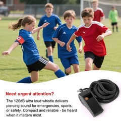 Colorful Plastic Whistles with Lanyards 120dB Loud Sports Whistle for Coaches