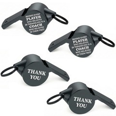 Coach Whistle Hockey Gifts,4 Pack Stainless Steel Lanyard Whistle for Coach,B…