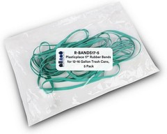 Plasticplace 17″ Rubber Bands for 12-16 Gallon Trash 17'', Green
