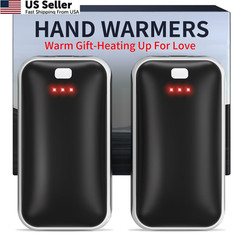 Lerat Hand Warmers 0.59″ Ultra-Slim (Pack of 2), 2 Pack Black White