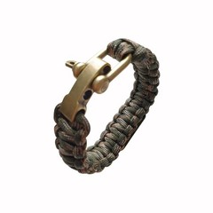 Tactical Survival Paracord Bracelet for Men Bronze USA Made Paracord Accessories