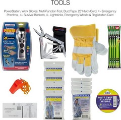 72 Hour Deluxe Emergency Kit, 4-Person 3-Day Backpack, First Aid Kit, Survival B