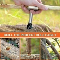 Outdoor Survival Tool Wood Drill Manual Hand Auger Wrench for Bushcraft Settlers