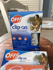 BRAND NEW OFF Clip-on Mosquito Repellent Fan Starter Circulating Kit Refills NOS