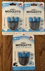 Lot of 3 New Thermacell Rechargeable Mosquito Repeller Refills 36 Hr ea