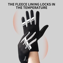 Winter Sports Gloves with Touchscreen Function, Water-Resistant, Large, White