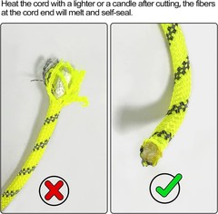 8mm Reflective Paracord 130FT High Strength Neon Yellow