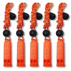 5 Pack 120db Emergency Whistle for Camping Hiking Hunting Boating Fishing