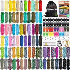 80 Colors Paracord Cord, 550 Paracord Bracelet Crafting Combo Kits with Instruct