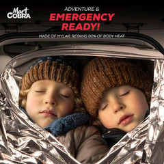 Emergency Blanket 4 Pack Space Mylar Blankets Survival Gear & Supplies Reusable