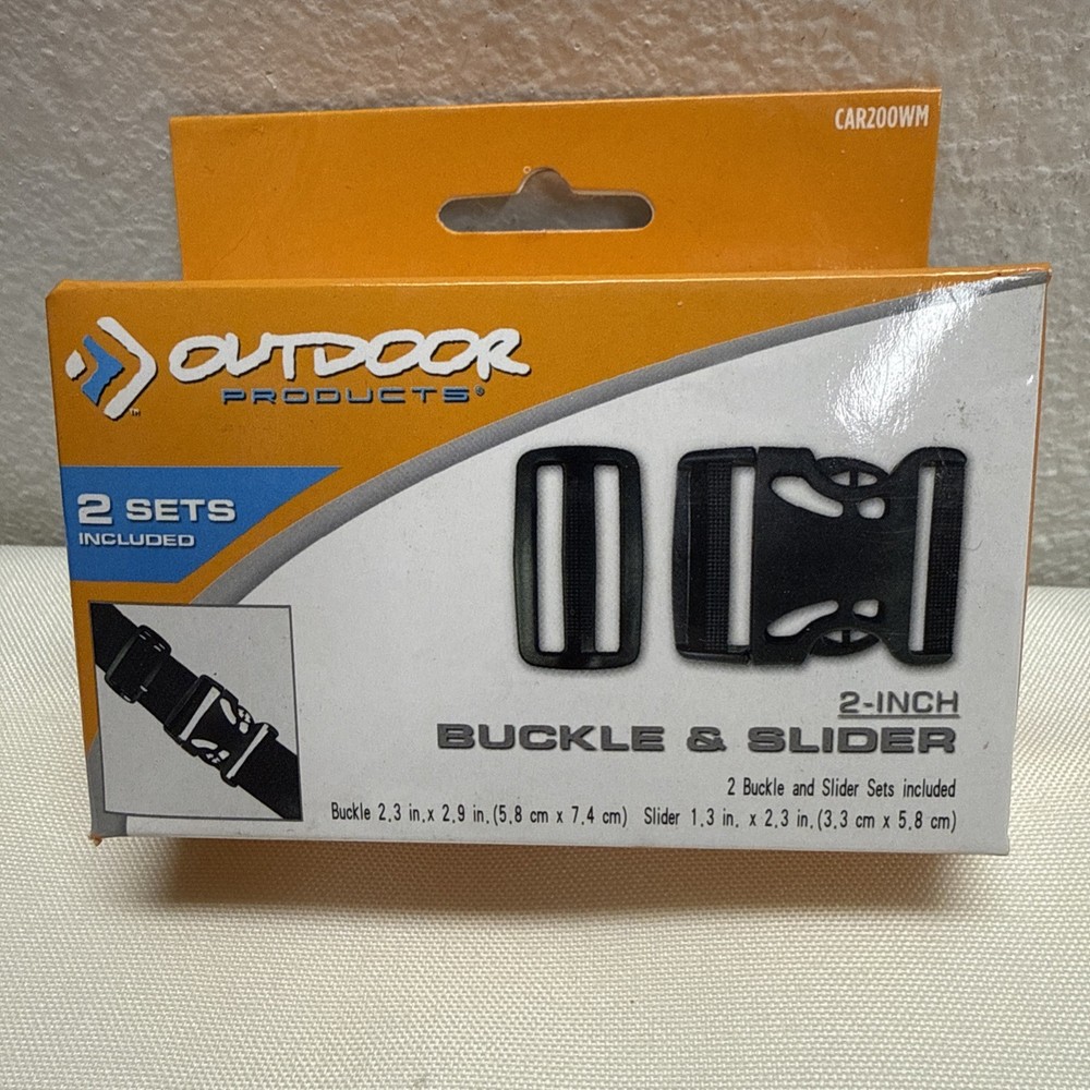 Outdoor Products 2” Buckle & Slider 2 Sets Per Box CAR200WM Replacement Repair