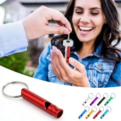 200 Pcs Waterproof Aluminum Alloy Signal Whistles Bulk with Keychain, Precisi…