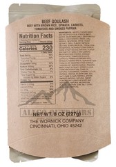 Beef Goulash Entree Only – 3 Pack – Military MRE Entree Ready to Eat
